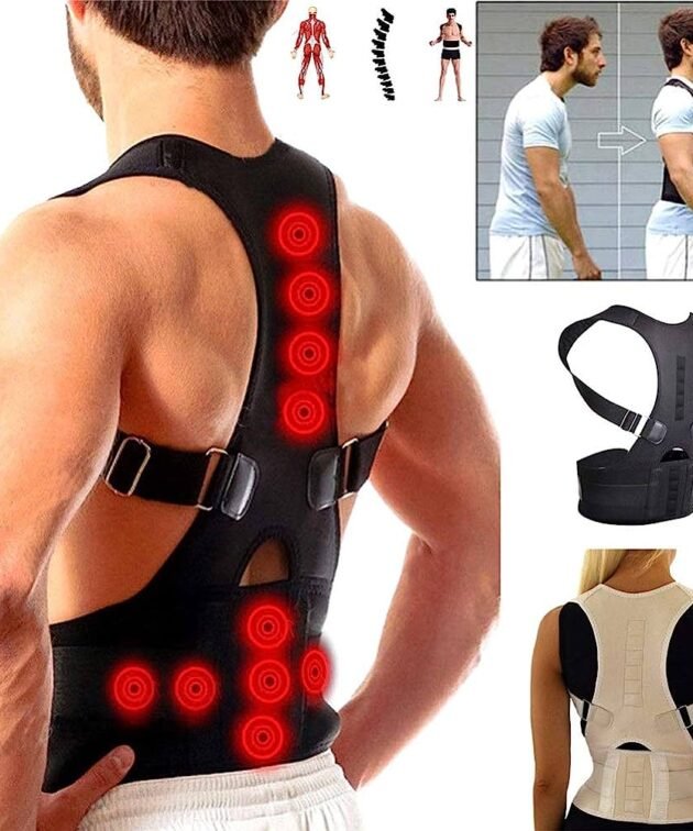 حزام الظهر المغناطيسي لتصحيح استقامة الظهر-Correcteur de Posture magnétique pour thérapie du dos