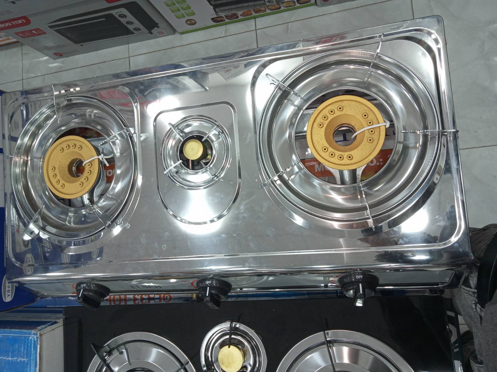 ELSEB Réchaud À Gaz en INOX 3 Feux - Cuisinière Inoxydable – Image 5