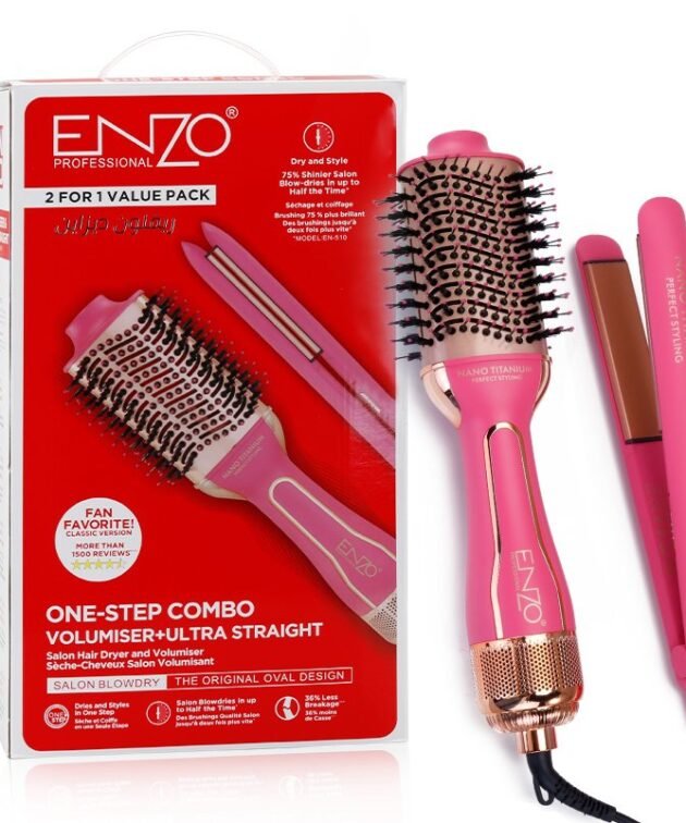 2en1 Value Pack ENZO Lisseur & Brosse Chauffante