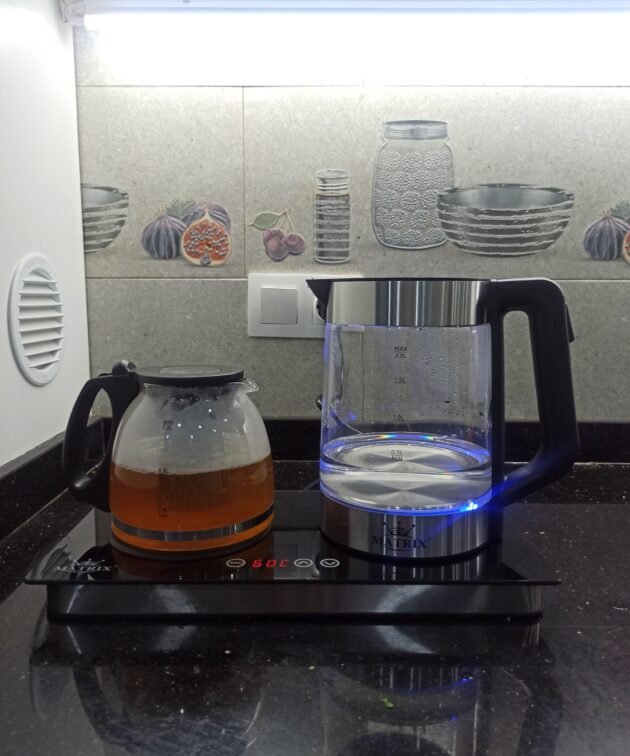 Bouilloire électrique avec théière et Cafetière 3en1 MATRIX 2L en verre