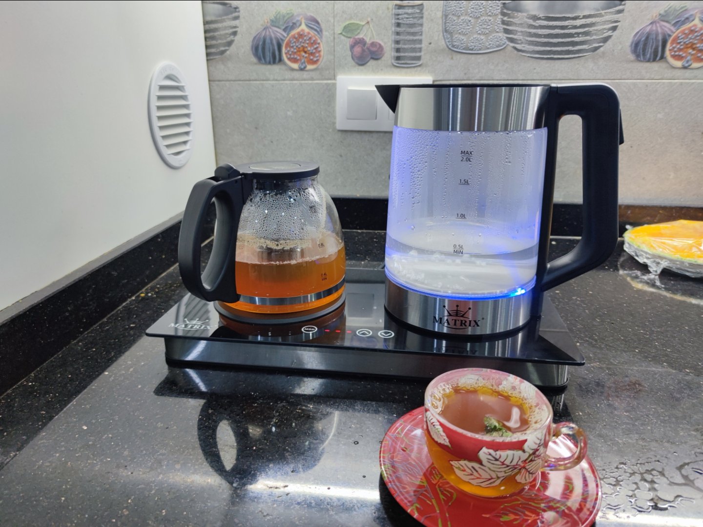 Bouilloire électrique avec théière et Cafetière 3en1 MATRIX 2L en verre – Image 3