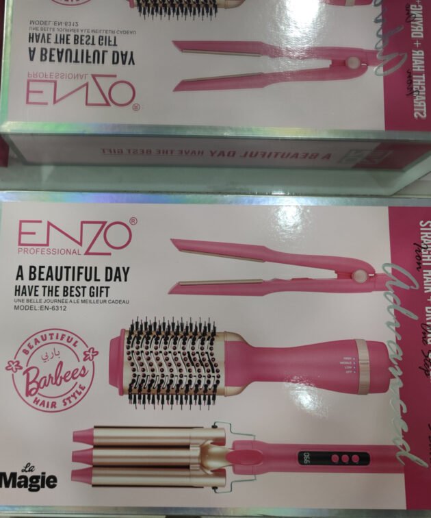 Pack Enzo Barbie 3en1 originale ( brosse + lisseur + boucleur )