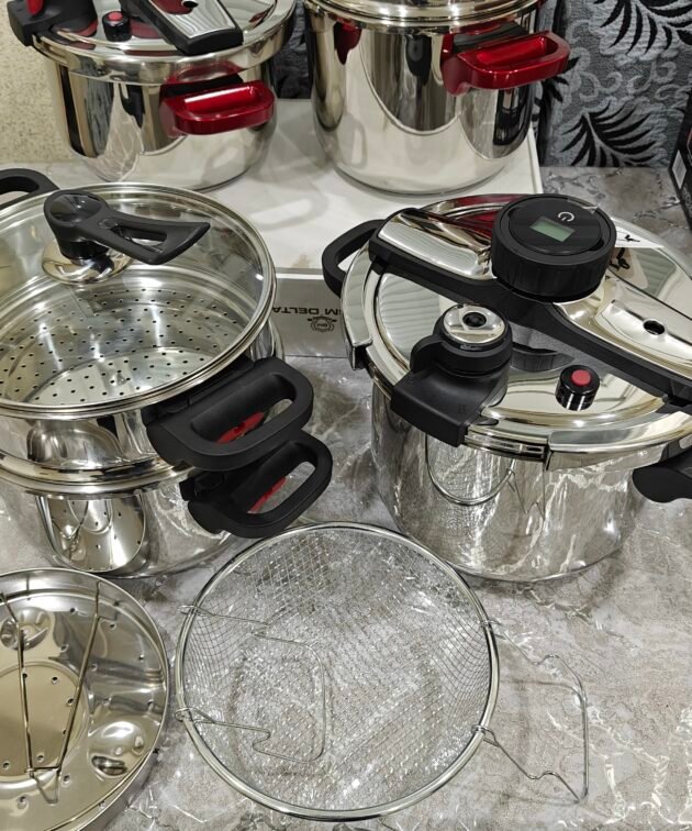 Pack cocotte minutes KitchenLab 7 pieces contient 2 cocotte 7L + 5L - inox 18/10