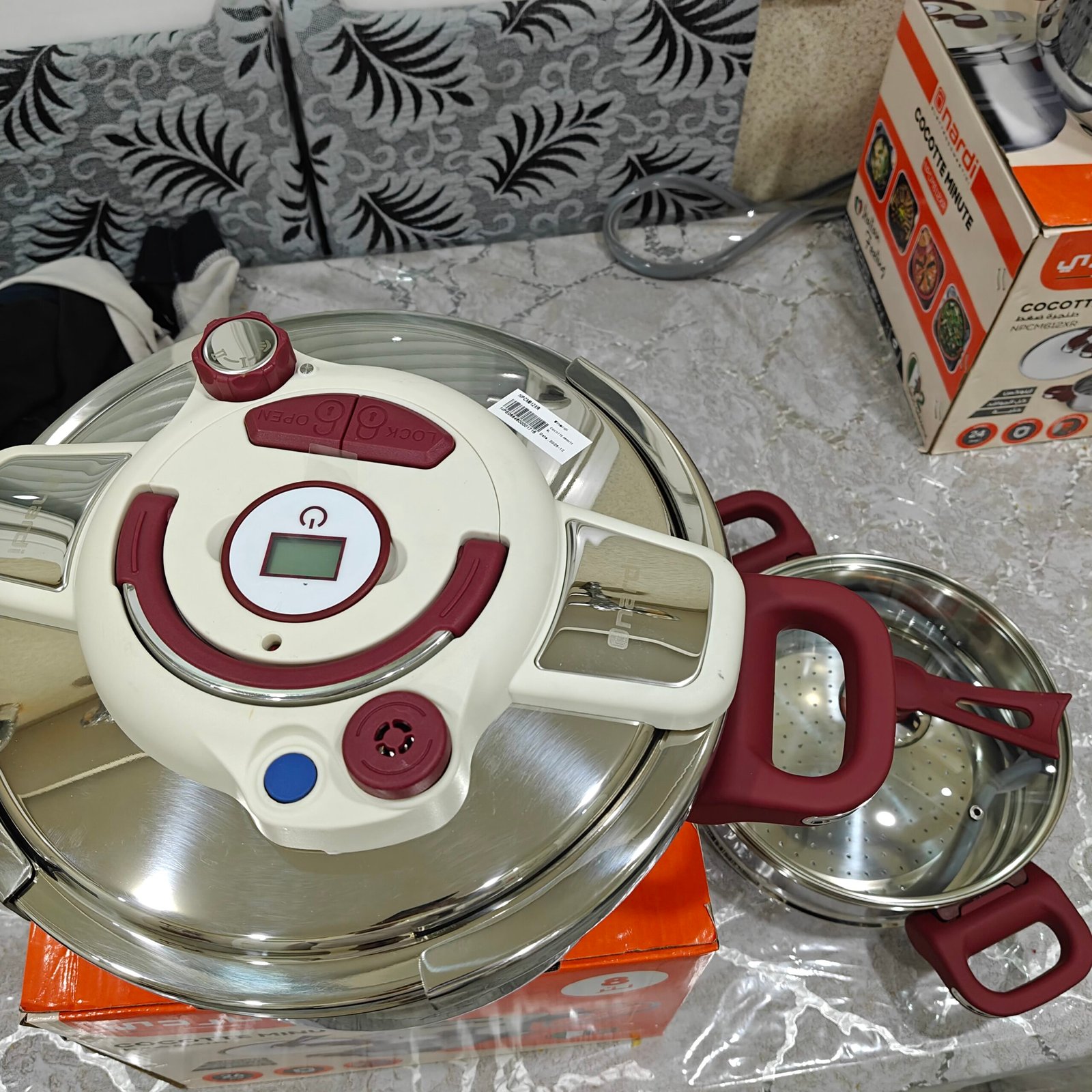 Cocotte-Minute Nardi avec couscoussier – Inox 18/10 | Fabrication Italienne ( disponible en 6litre et 8litres et 10litres ) – Image 6