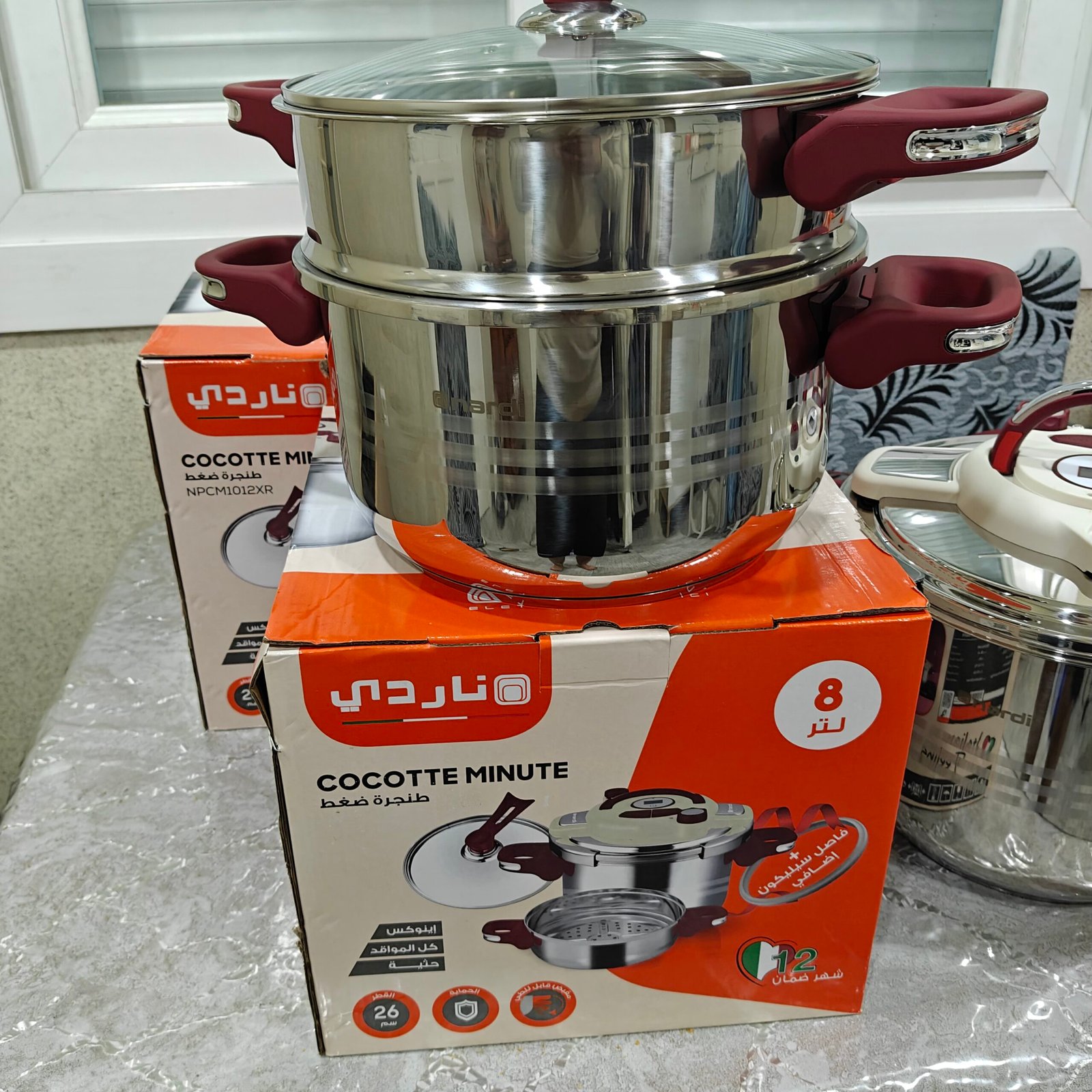 Cocotte-Minute Nardi avec couscoussier – Inox 18/10 | Fabrication Italienne ( disponible en 6litre et 8litres et 10litres ) – Image 8