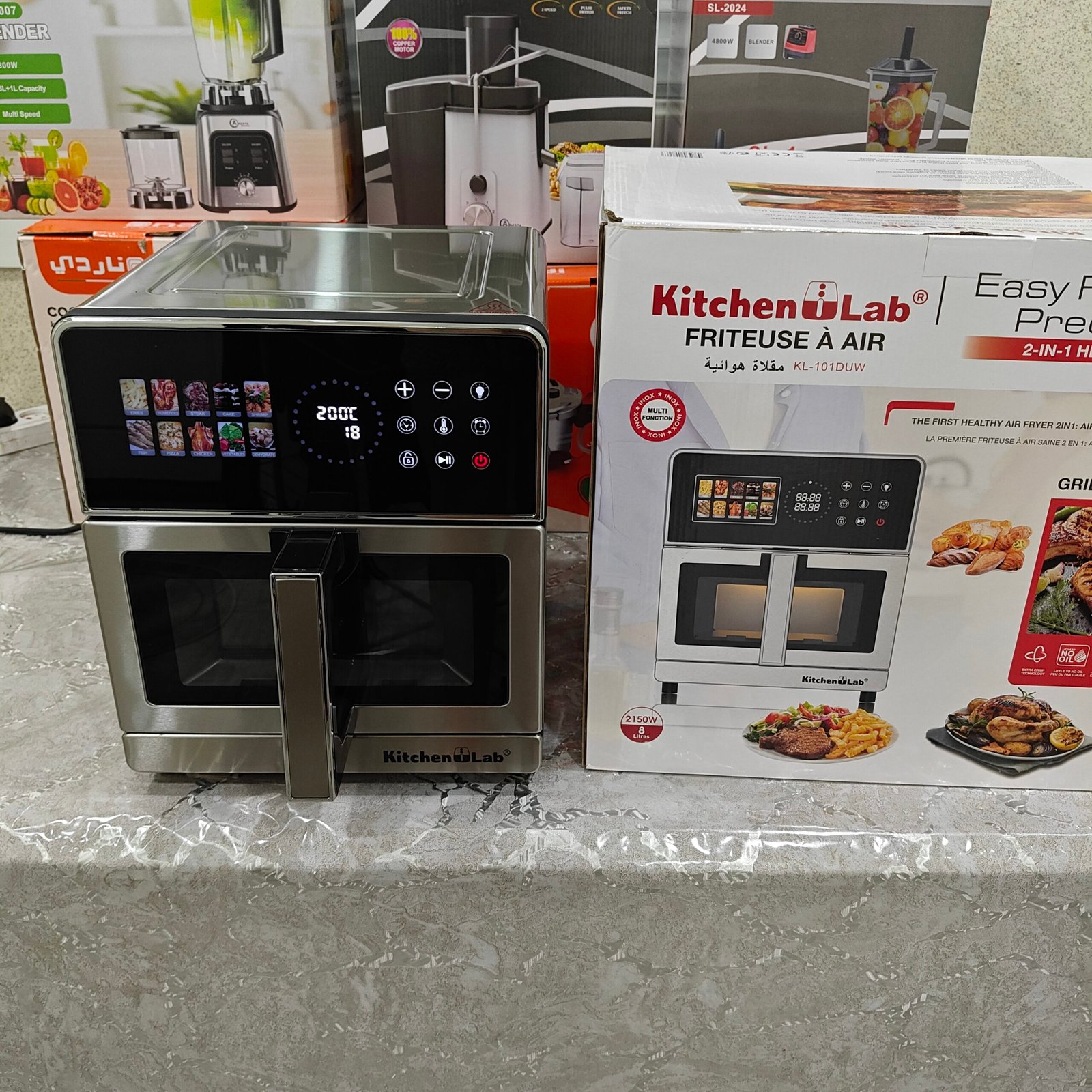 Airfryer friteuse sans huile & Grill KitchenLab 8L – 2150W | Easy Fry & Grill Precision+ 2 en 1 – Image 2