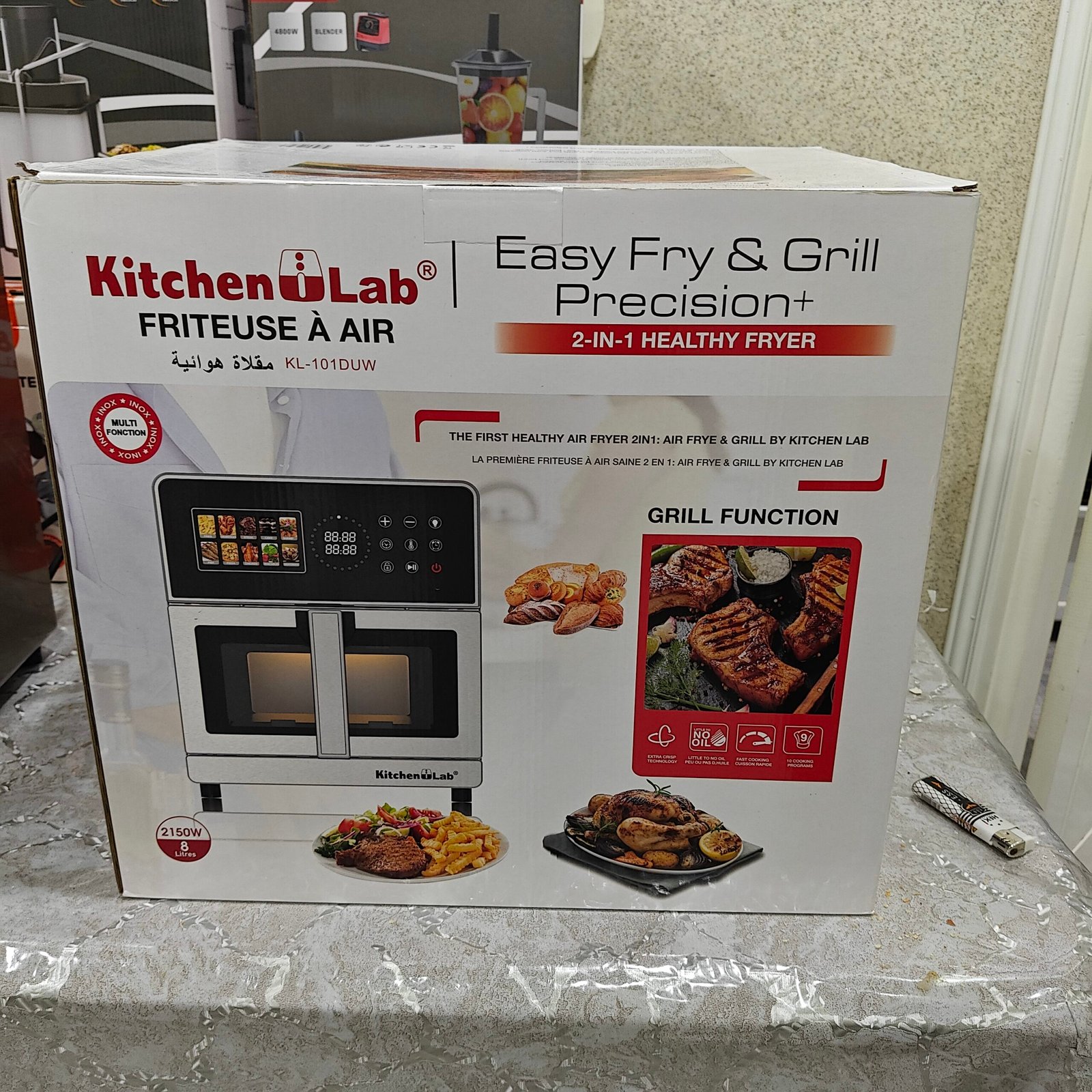 Airfryer friteuse sans huile & Grill KitchenLab 8L – 2150W | Easy Fry & Grill Precision+ 2 en 1 – Image 6