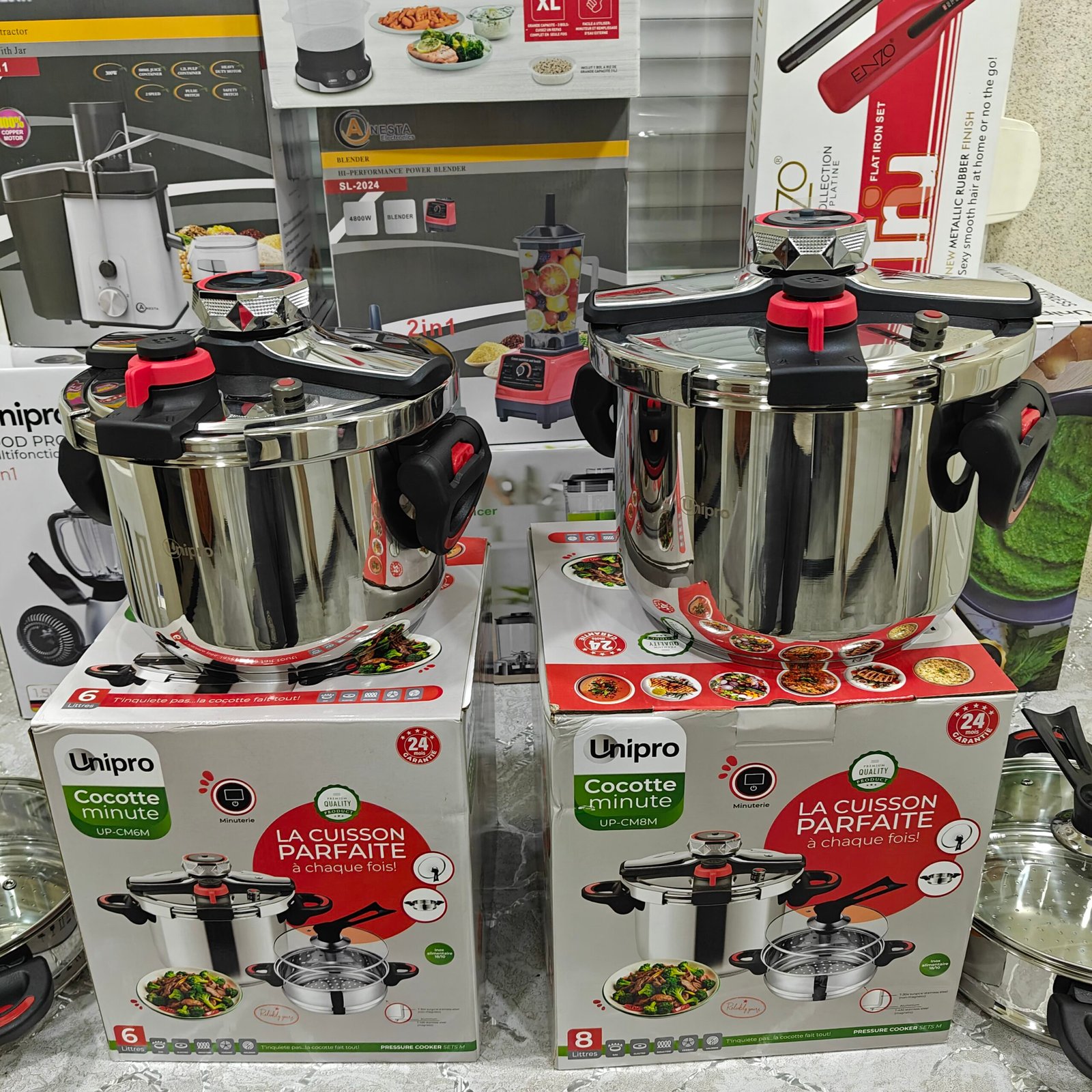 Cocotte-Minute Unipro avec couscoussier – Inox 18/10 ( disponible en 6litre et 8litres ) – Image 4