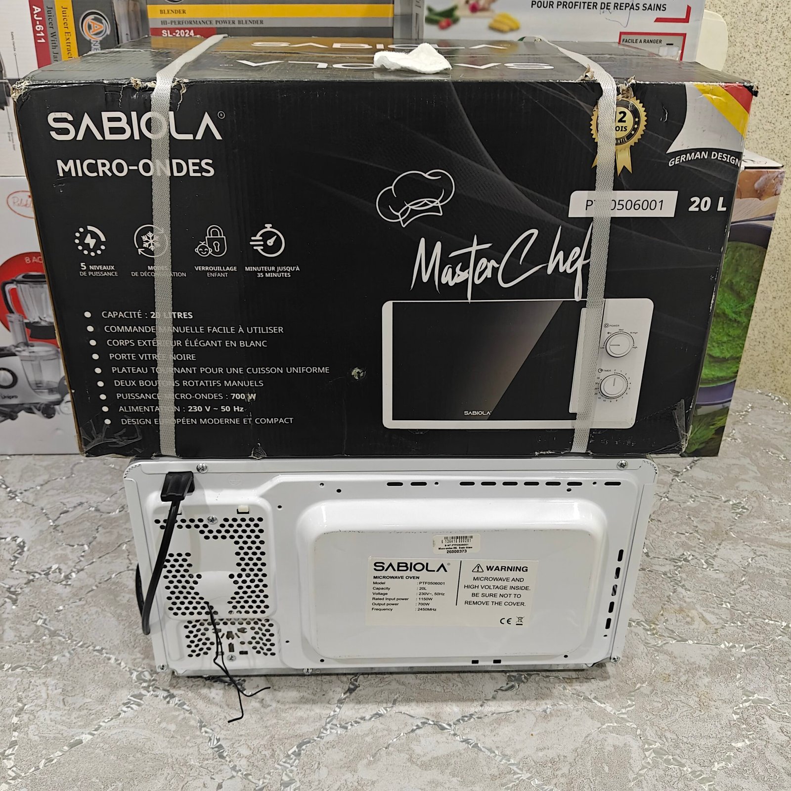 Micro-ondes SABIOLA 20L MasterChef – Puissant, pratique et design moderne – Image 4