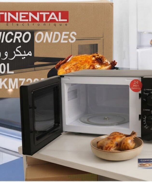 Four Micro-ondes Continental Électronique – 20L – Design Moderne, Commandes Mécaniques & Garantie 24 Mois